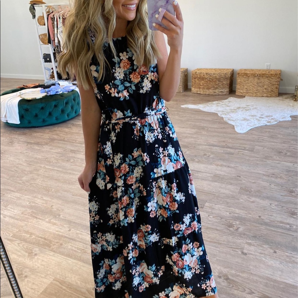 Floral tiered dress